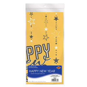 Beistle Metallic Happy New Year Tablecover
