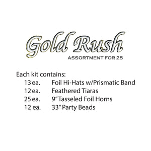 Bulk Gold Rush Party Kit for 25 People (1 Per Case) by Beistle