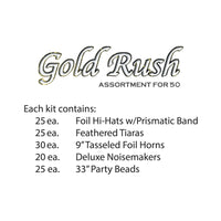 The Gold Rush New Year's Eve Party Kit for 50 People