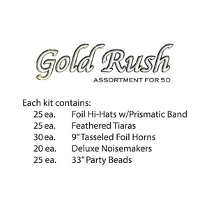 The Gold Rush New Year's Eve Party Kit for 50 People