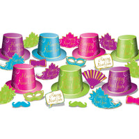 Beistle Simply Paper New Year Party Kit for 50- Multicolor