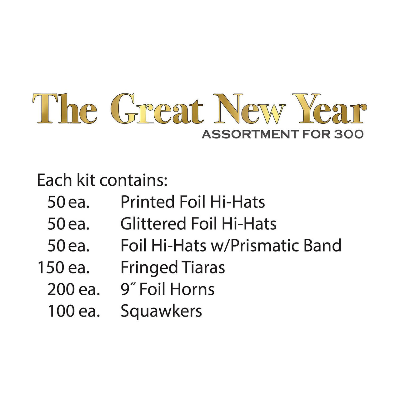 Beistle The Great New Year Assortment for 300