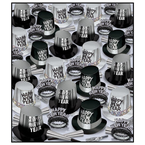 Beistle The Great New Year Party Kit for 300- Silver
