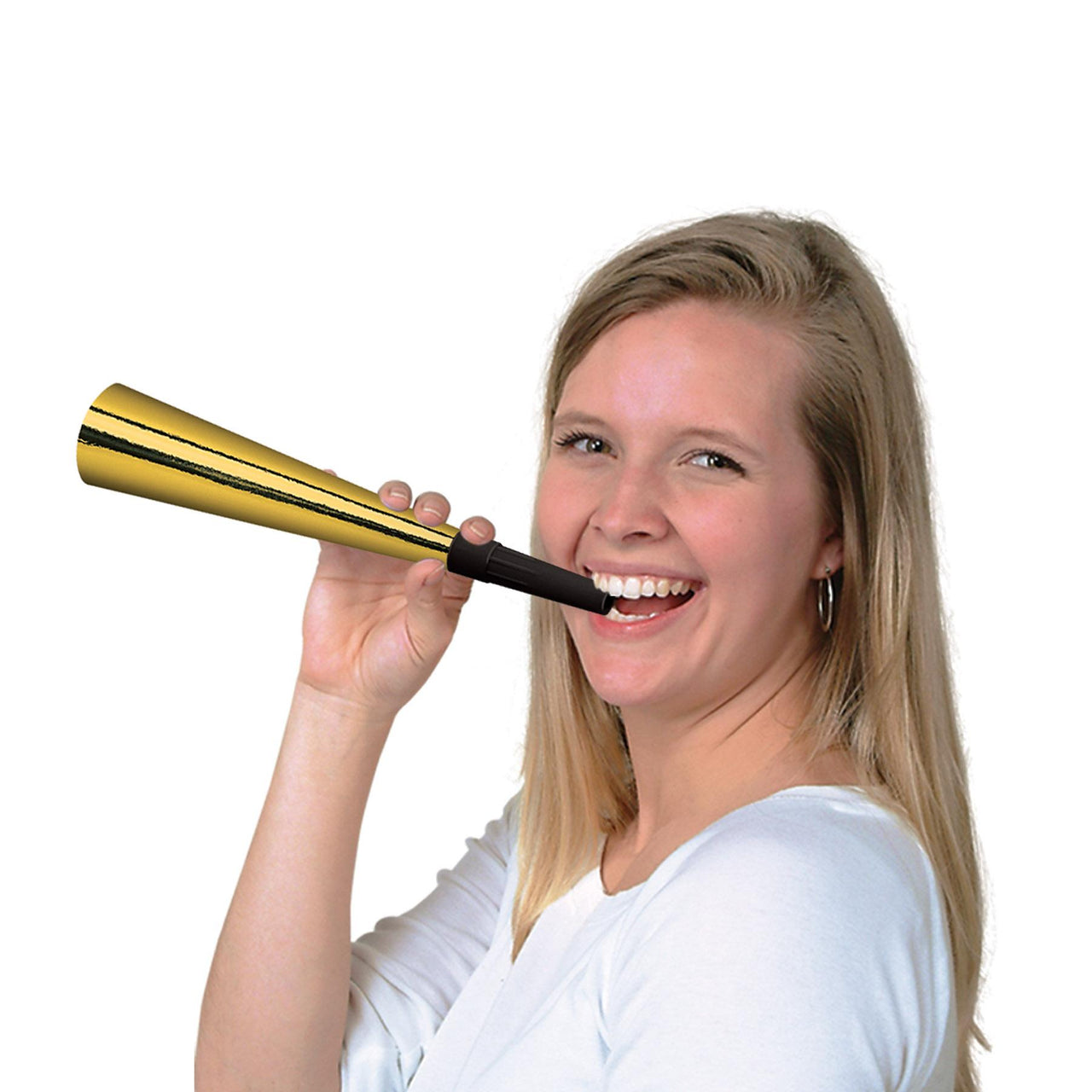 Sparkling Gold New Years Party Horns