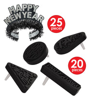 Simply Silver New Year's Eve Party Kit for 50 People