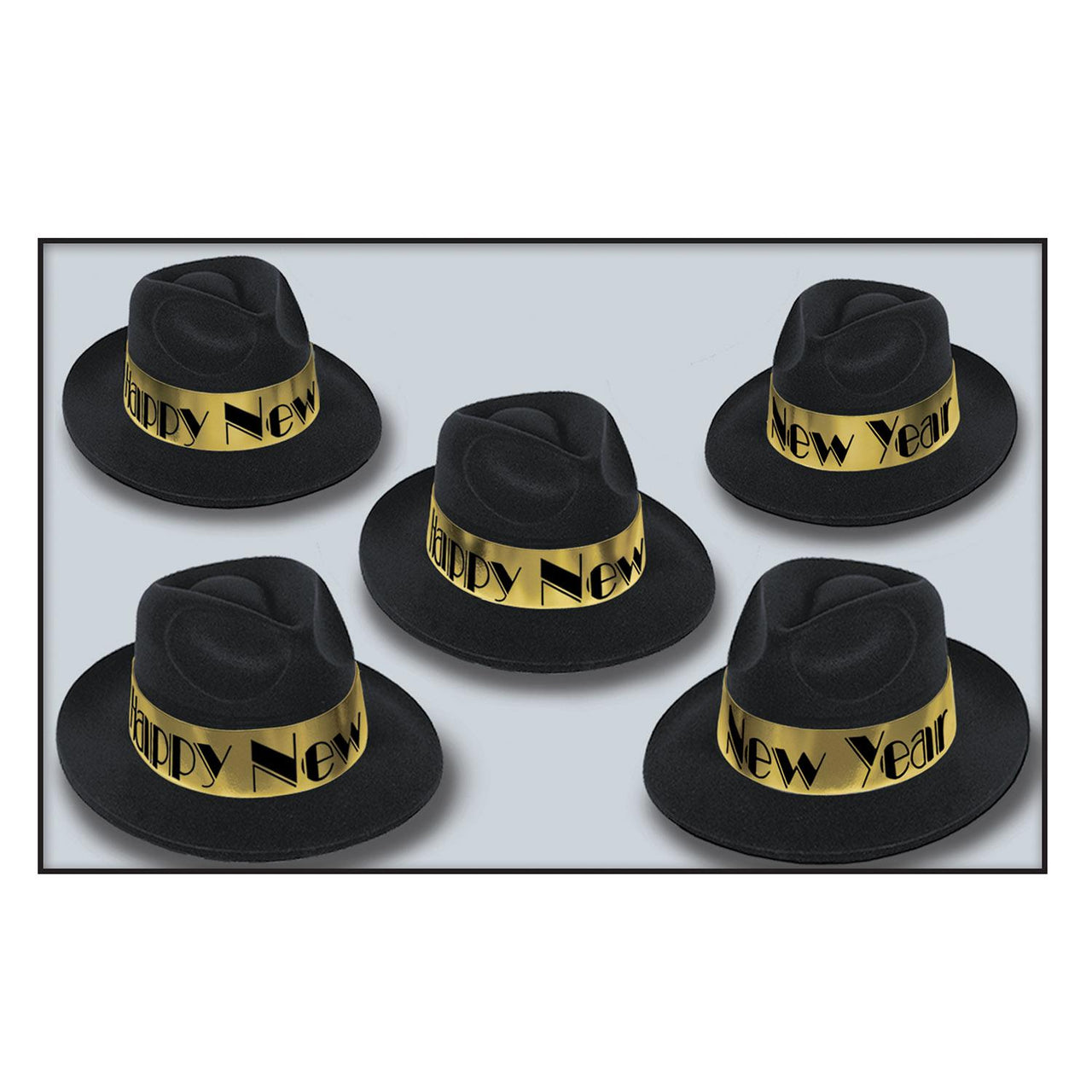 Beistle New Year's Eve Gold Swing Fedora Hats