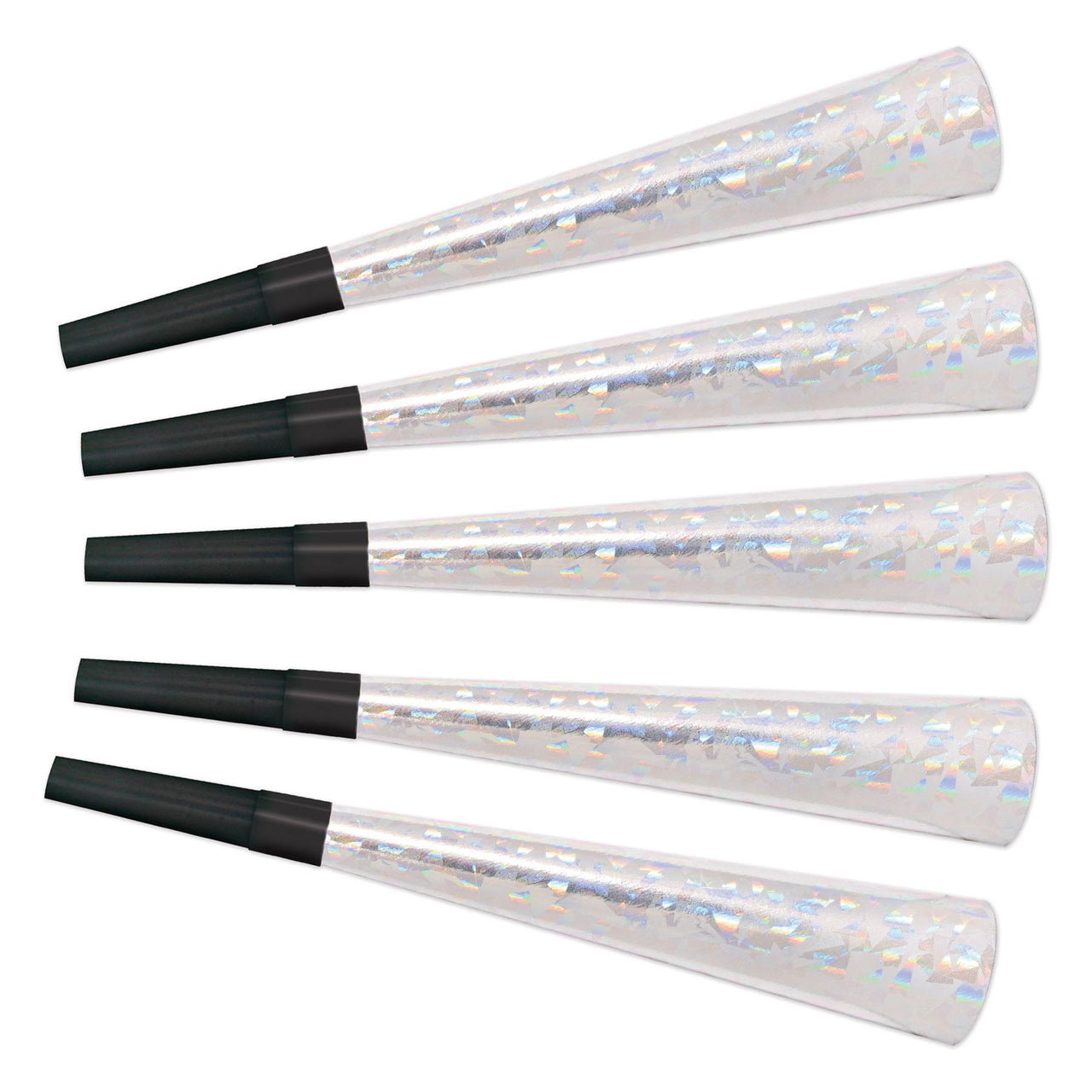 Beistle Swingin' Silver New Years Party Horns