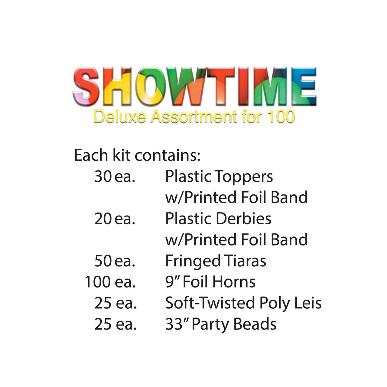 Showtime New Year's Eve Party Kit for 100 People