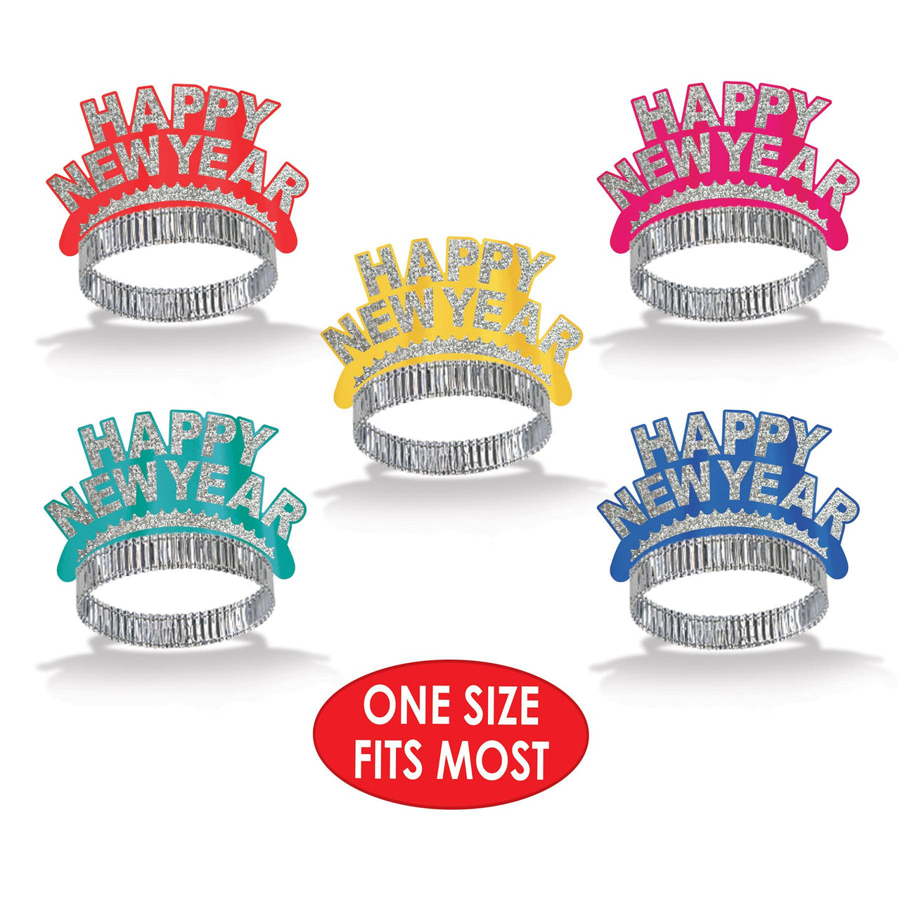 Happy New Year Tiaras - assorted colors