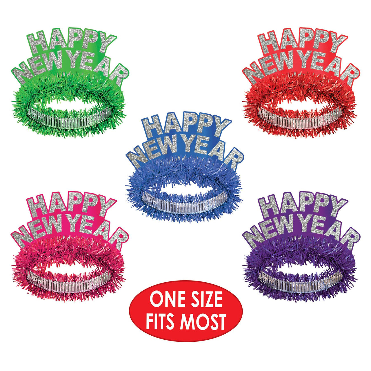 Happy New Year Regal Tiaras - assorted colors