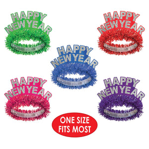 Happy New Year Regal Tiaras - assorted colors
