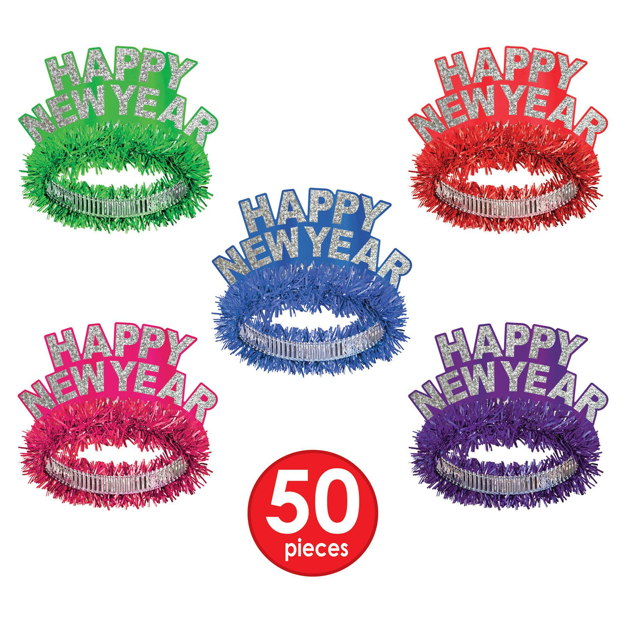 Happy New Year Regal Tiaras - assorted colors