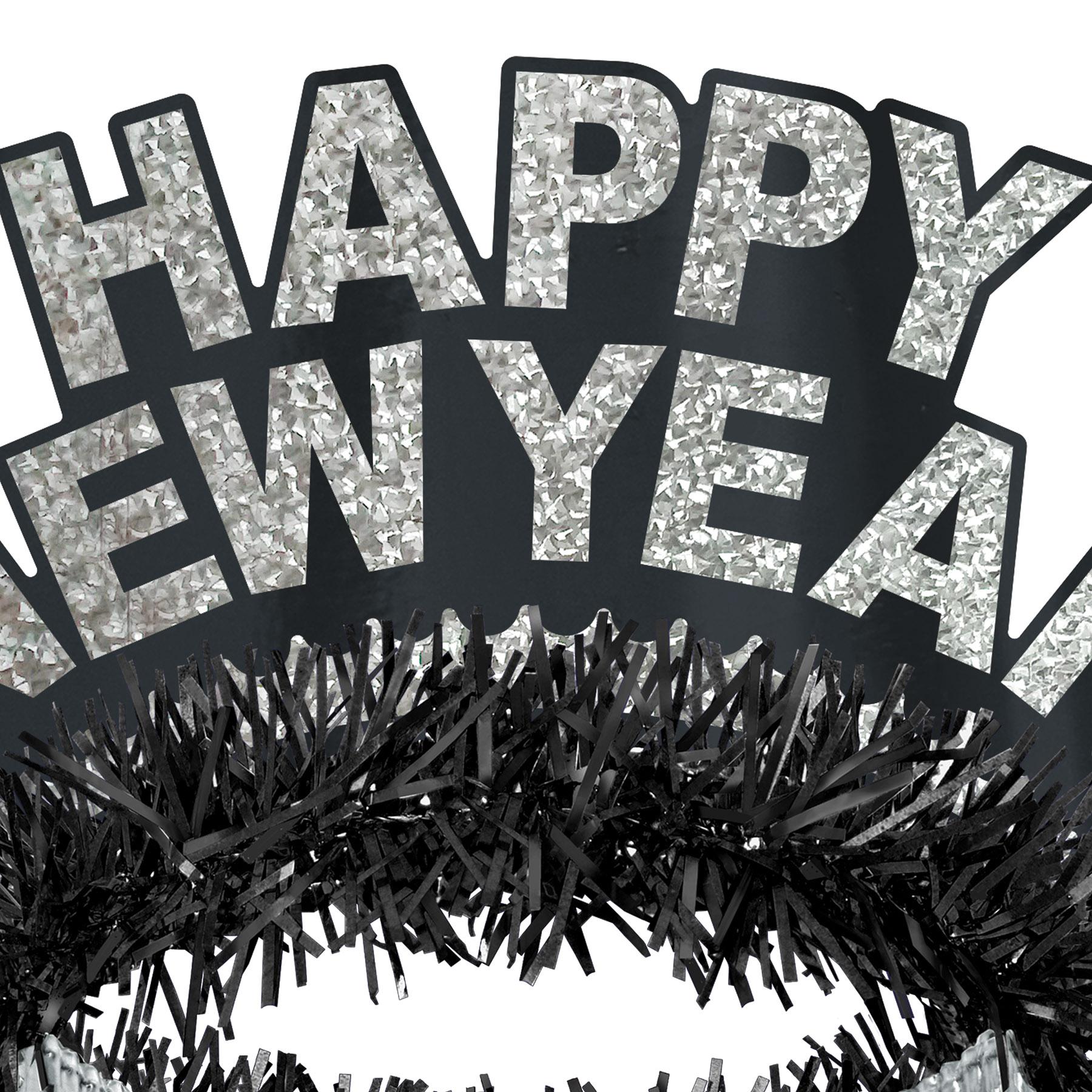 Beistle Black & Silver Happy New Year Regal Tiara