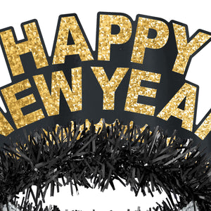 Black & Gold Happy New Year Regal Tiara
