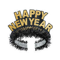 Beistle Black & Gold Happy New Year Regal Tiara