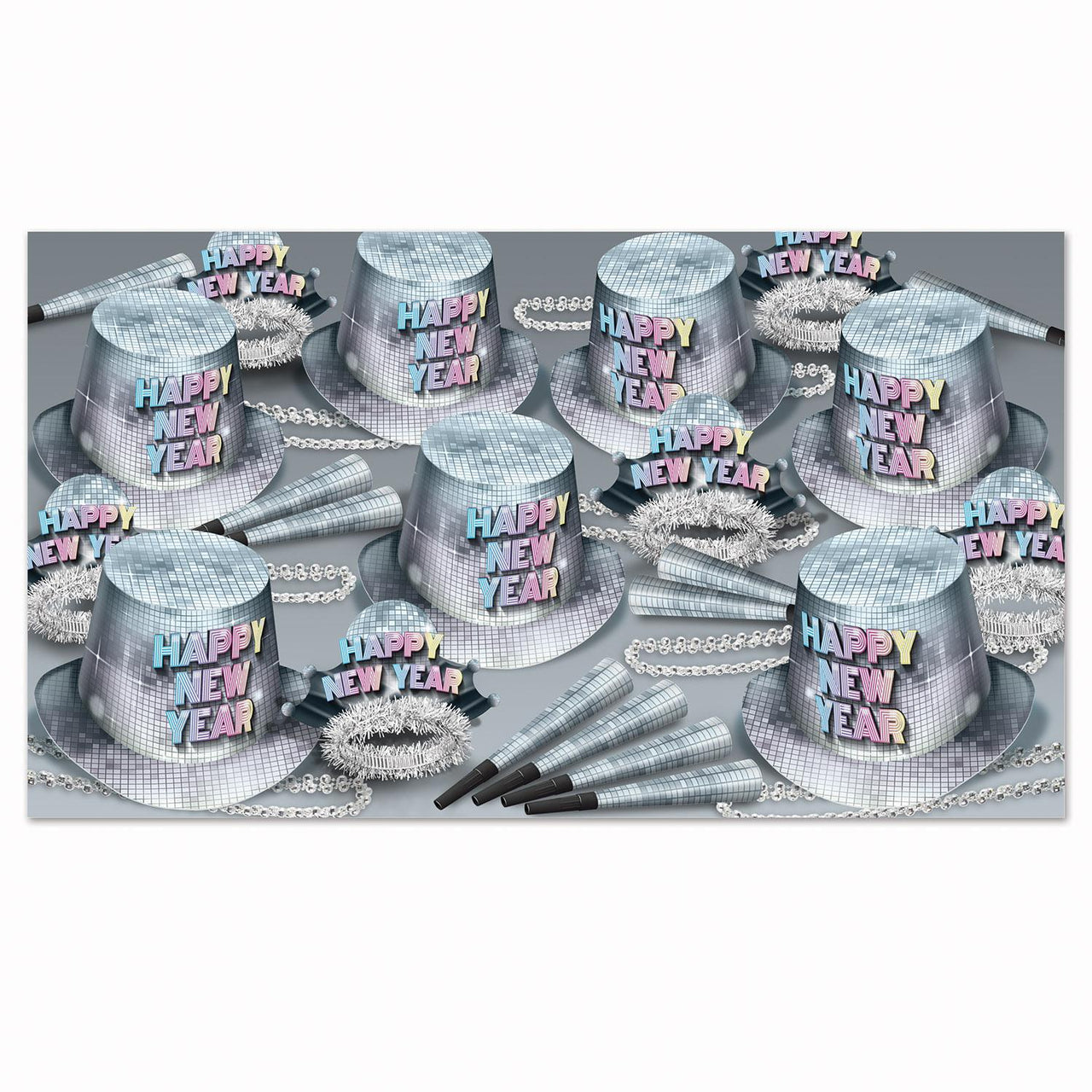 Beistle Disco Fever New Year's Eve Party Kit for 50 People