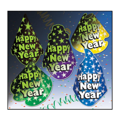 Beistle Midnight Glow Hat New Year's Eve Party Kit
