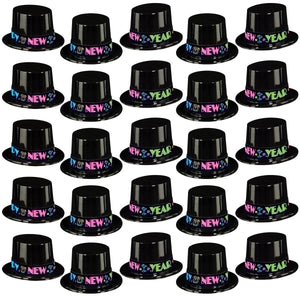 Neon New Years Party Topper Hat