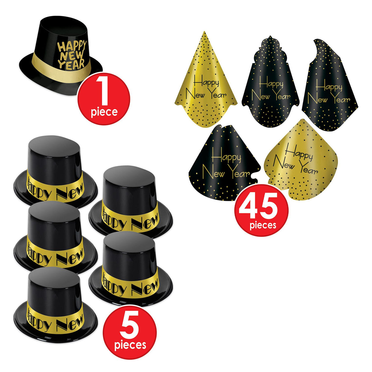 Golden Bonanza New Year's Eve Party Kit for 100 People