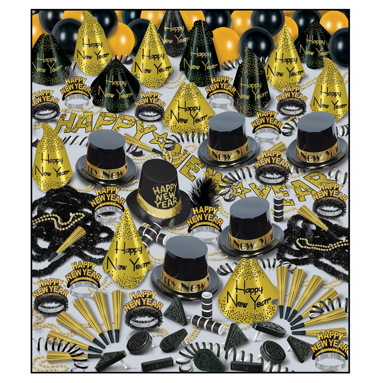 Golden Bonanza New Year's Eve Party Kit for 100 People