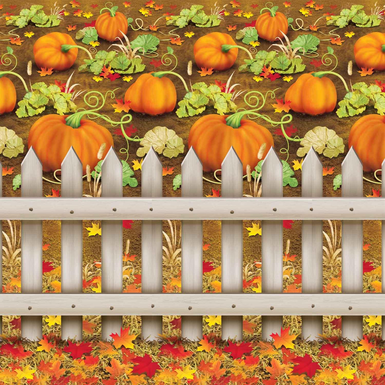 Beistle Thanksgiving Pumpkin Patch Backdrop