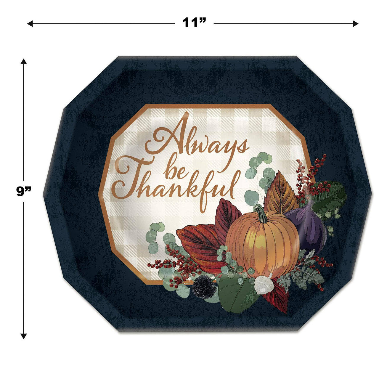 Beistle Fall Thanksgiving Dinner Plates (Case of 96)