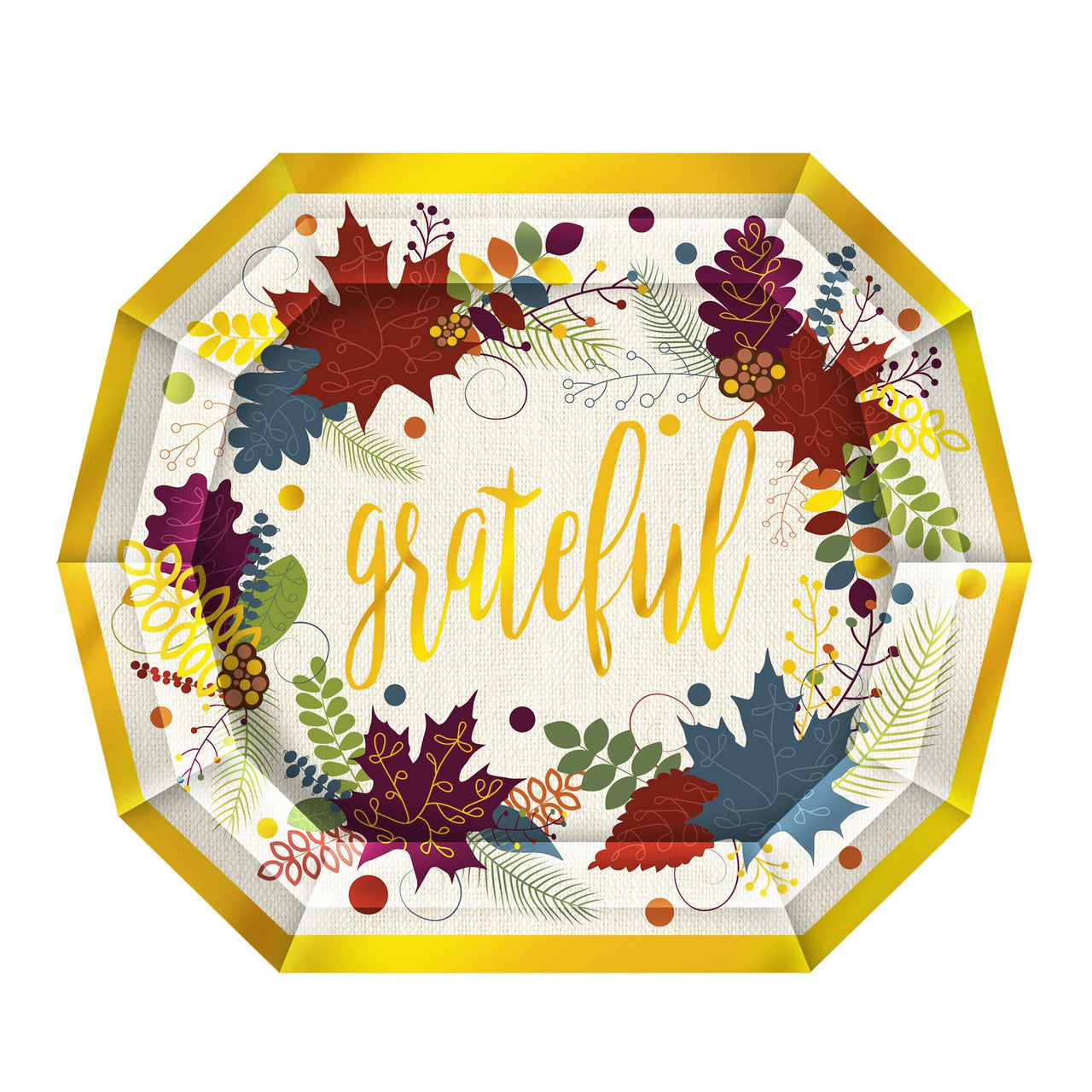Beistle Friendsgiving Paper Plates 7.5 inch, 8/Pkg
