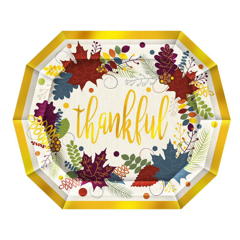 Beistle Friendsgiving Dinner Paper Plates 9 inch, 8/Pkg
