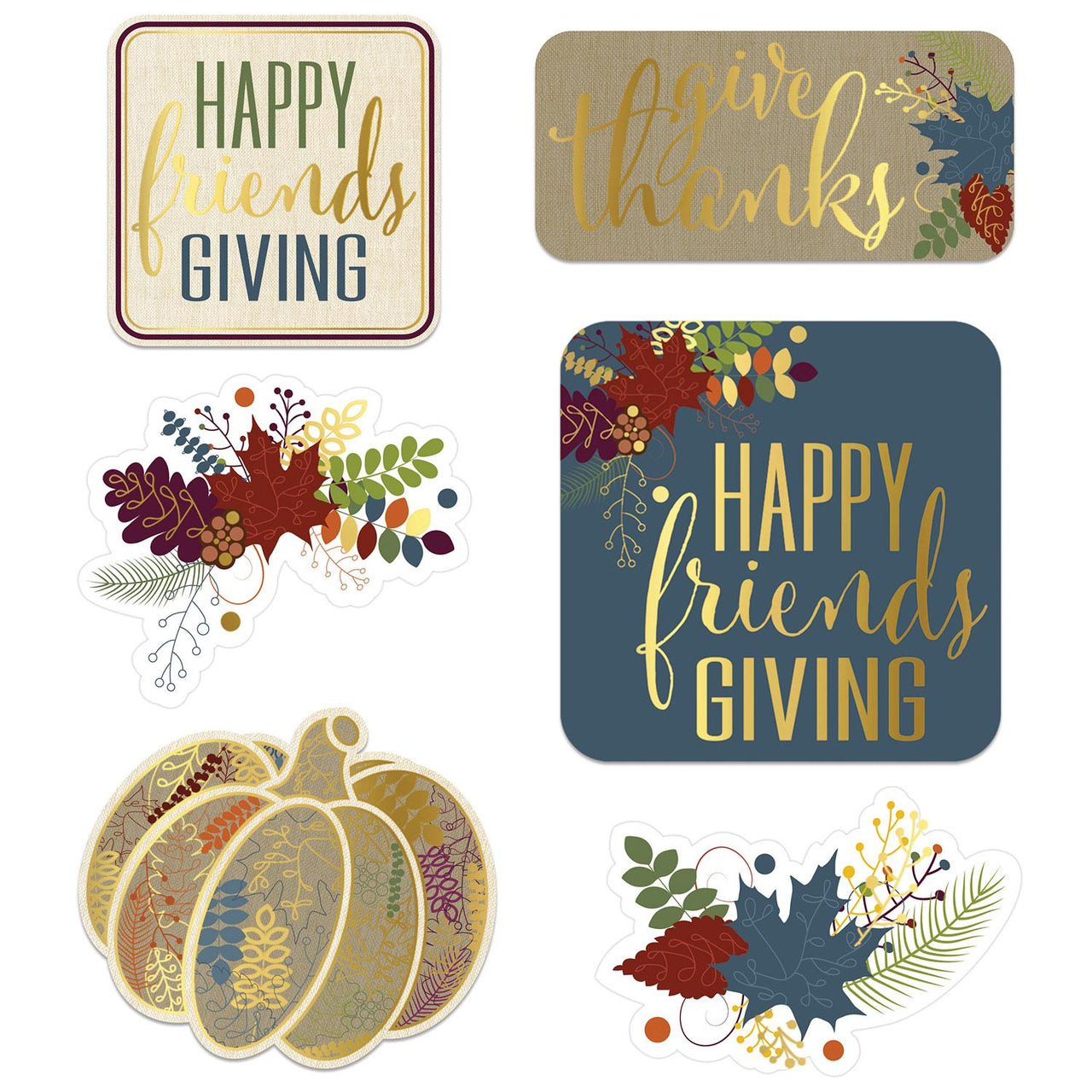 Beistle Foil Friendsgiving Cutouts (6/Pkg)