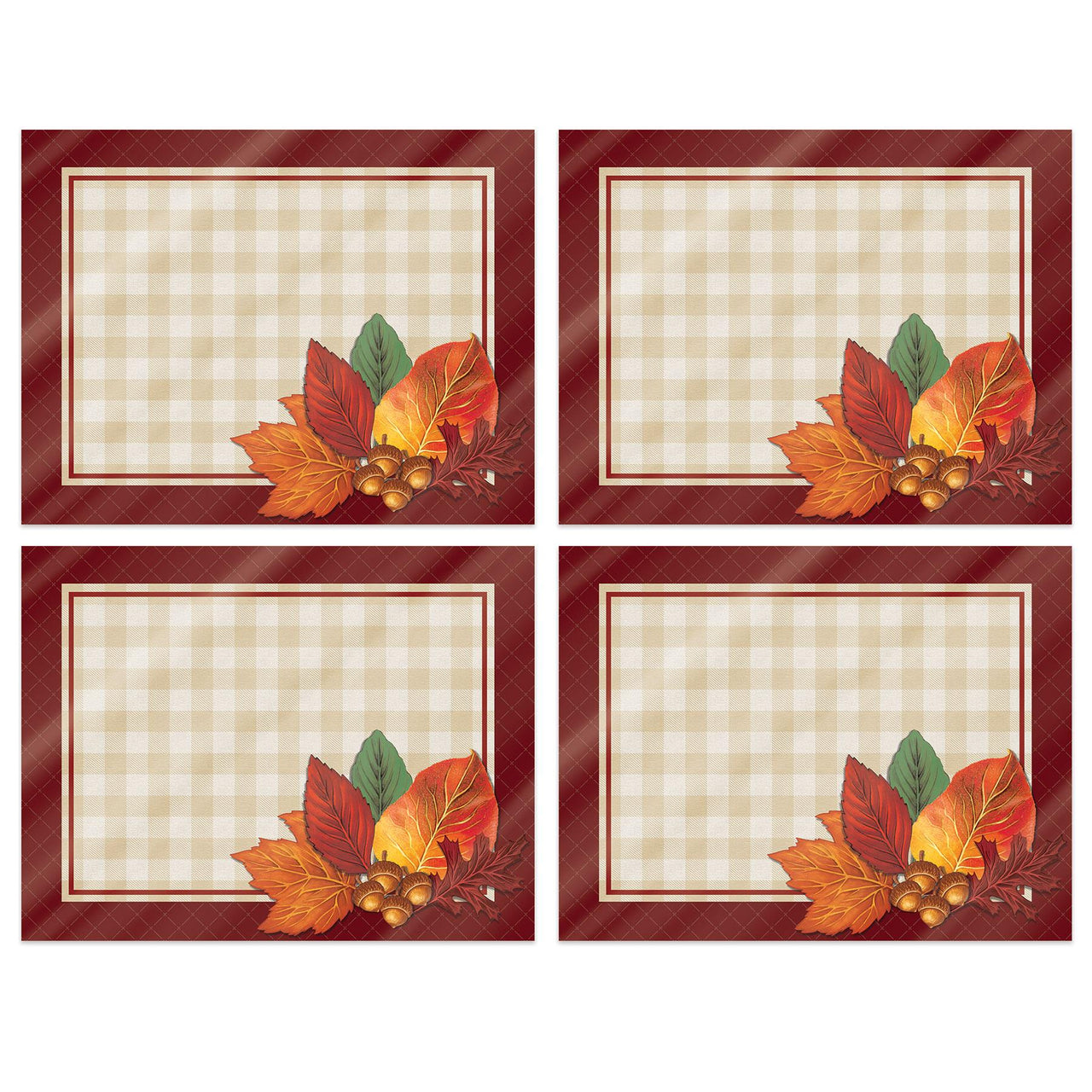 Beistle Thanksgiving Plastic Fall Placemats