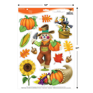 Fall Clings, party supplies, decorations, The Beistle Company, Fall/Thanksgiving, Bulk, Holiday Party Supplies, Thanksgiving Party Supplies, Thanksgiving Party Decorations