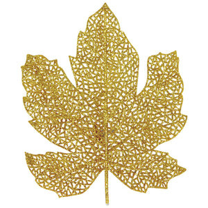 Beistle Glittered Fall Leaves (Case of 48)