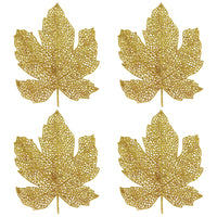 Beistle Thanksgiving Glittered Fall Leaves (4/Pkg)