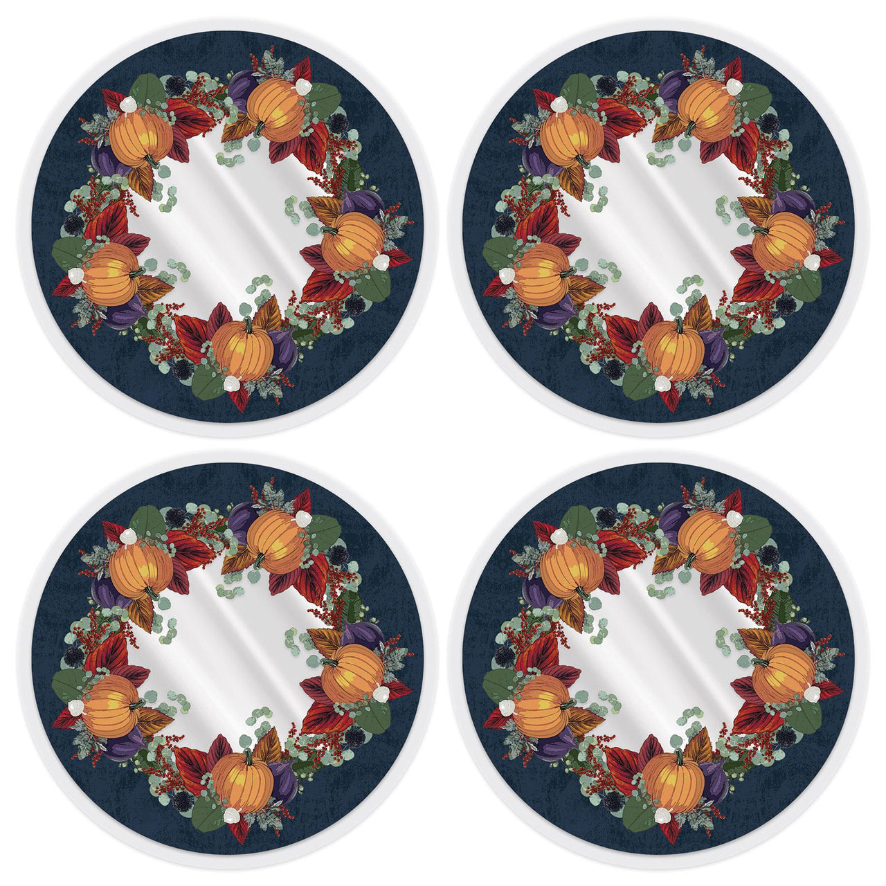 Beistle Plastic Fall Thanksgiving Round Placemats