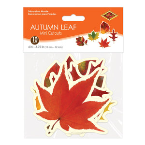Thanksgiving Party Supplies - Mini Leaf Cutouts