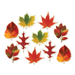 Beistle Thanksgiving Mini Leaf Cutouts (10/Pkg)