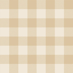Beistle Plaid Tablecover - Beige & Cream (Case of 12)