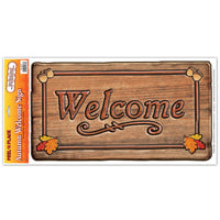 Thanksgiving Autumn Welcome Sign Peel 'N Place Clings