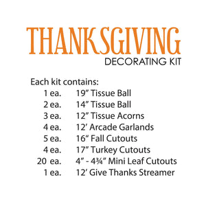 Thanksgiving Decorating Kit - 22 Pcs