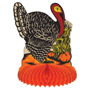 Beistle Thanksgiving Vintage Fall Harvest Turkey Centerpiece