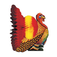 9 Inch-Beistle Thanksgiving Tissue Turkey Centerpiece