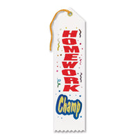 Beistle Homework Champ Award Ribbon