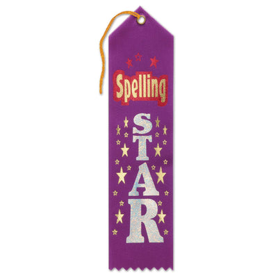 Beistle Spelling Star Award Ribbon