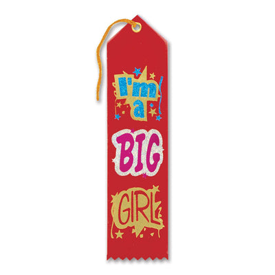 Beistle I'm A Big Girl Award Ribbon