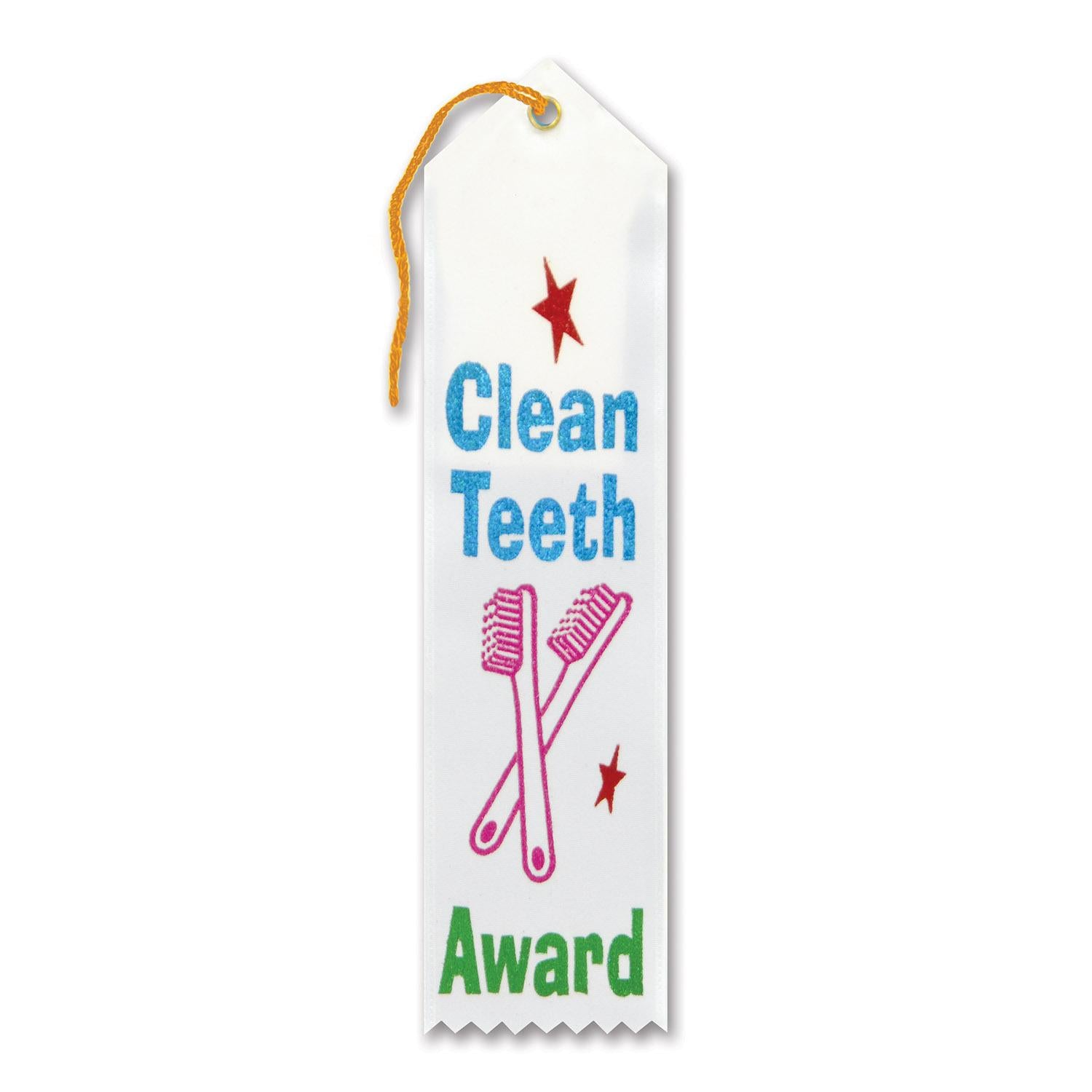 Beistle Clean Teeth Award Ribbon