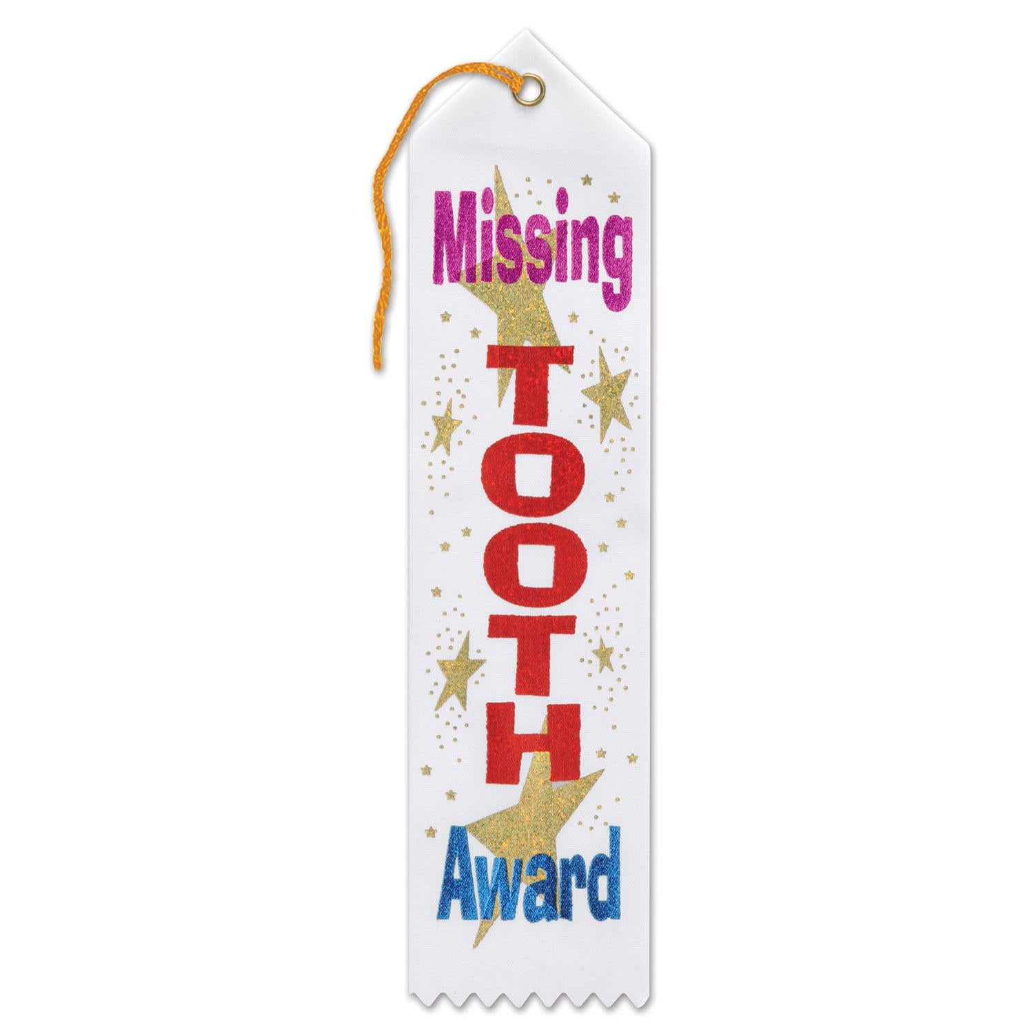 Beistle Missing Tooth Award Ribbon
