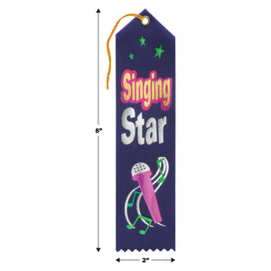 Beistle Singing Star Award Ribbon (Case of 6)