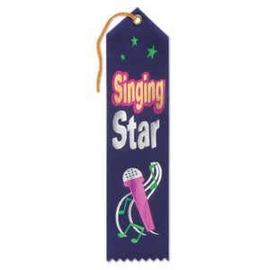 Beistle Singing Star Award Ribbon