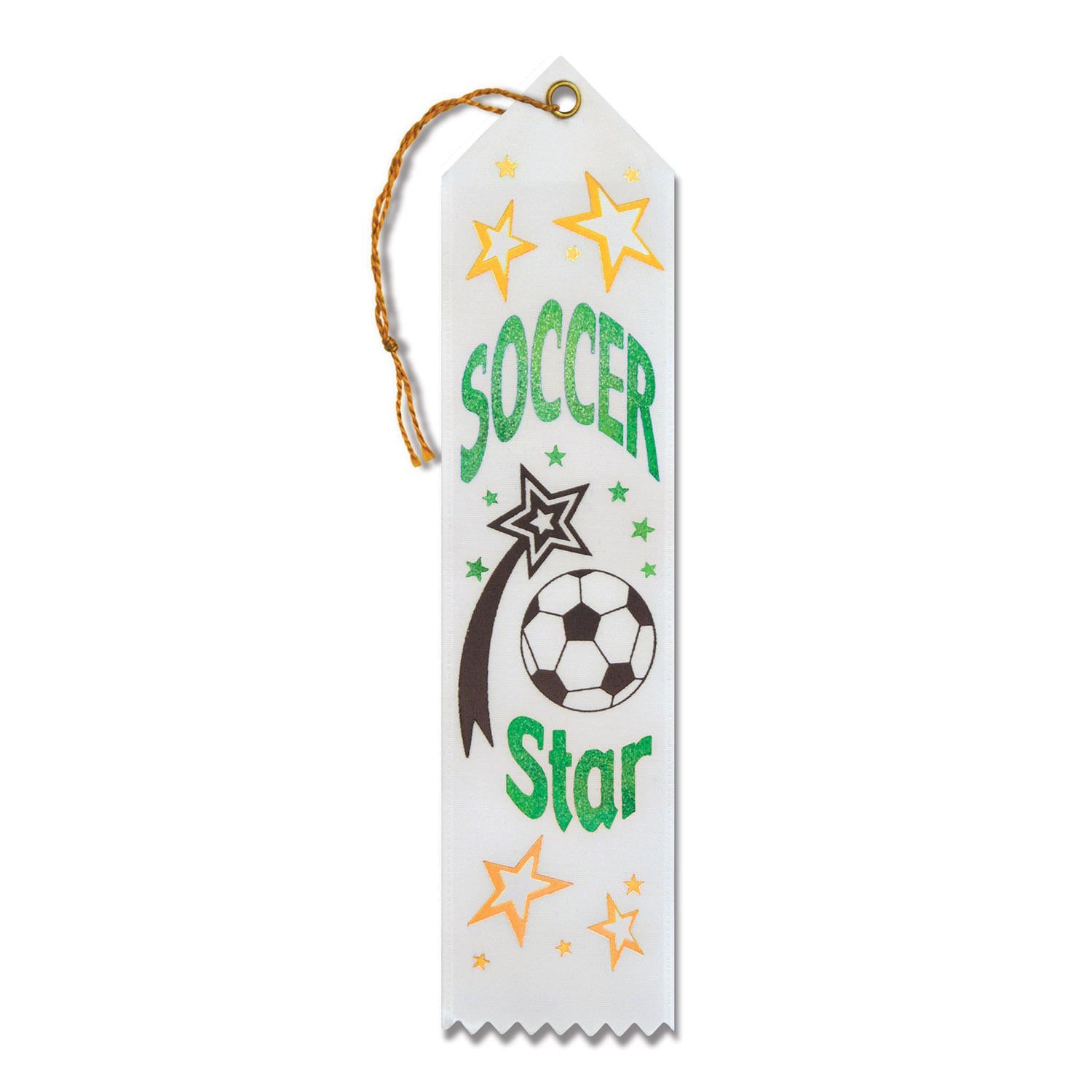 Beistle Soccer Star Award Ribbon