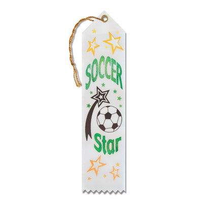 Beistle Soccer Star Award Ribbon